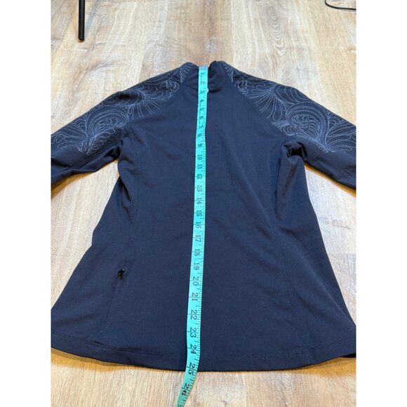 Lululemon Toasty Tech Black Long-Sleeve Half-Zip Pullover Shirt With Silver Acce - Picture 6 of 6